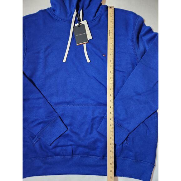 Tommy Hilfiger Men’s Hoodie – 2XL Blue | Classic Logo Pullover Sweatshirt - Picture 5 of 8